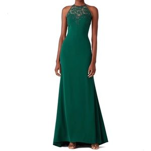 Badgley Mischka Emerald Lace Tyler Gown